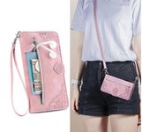 Foxdock Compatible con Samsung Galaxy A13 5G Zip Pouch Soporte para tarjeta magnética con correa para muñeca Wallet Couch para Samsung Galaxy A13 5...
