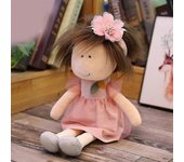 Muñeca textil Baby Irthday Muñeca de regalo con ropa Muñecas de trapo hechas a mano Niñas 35cm D