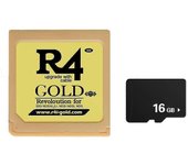 Para tarjeta de juego R4 Tarjeta de juego R4i Gold Burning Card Revoloution + 16G Tarjeta de memoria para NDSiXL / LL NDSi NDSL Oro