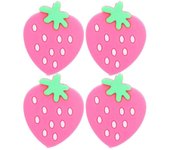4Pcs Amortiguador de choque de tenis de silicona Amortiguador de amortiguación portátil para amortiguador de raqueta de tenis Rosa 3.00X2.30X0.60CM