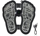 Masajeador de pies eléctrico Ems Pies Almohadilla estimuladora de punto de acupuntura para mujeres hombres Negro