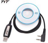 Controlador de CD de cable de programación USB TYT TH-UV8000D Win10 para radio bidireccional TYT TH-F8 DM-UVF10 TH-UV8000D / E Radio de onda corta ...