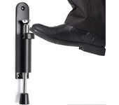 Acero inoxidable Kick Down Door Locks Taper Holder Spring Loaded Ajustable (negro)