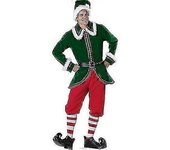 Elfo de Navidad para hombres Disfraz de Santa Claus Set de lujo Traje de cosplay aaliti
