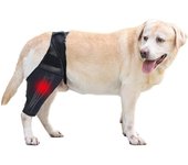Abrazadera de rodilla para perro Abrazadera de pierna de perro para desgarrar ACL Pierna trasera Abrazadera de soporte de cadera para perros, Rodil...