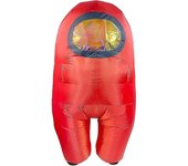 Traje espacial inflable para niños Disfraz inflable Disfraz adulto de Halloween Hombre lobo asesino Disfraz de matar rojo 100-155CM