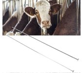 Ganado Acero inoxidable Casu Tipo Jeringa de inseminación, Aguja de siembra de vacas Herramienta de fertilización Herramientas de cría de granjas A...