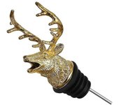 Dispensador de 2 piezas para vino Jagermeister Aleación de zinc Ciervo Alce Cabeza de león Boca Vertedor de vino Extractor de vinos Vertedores de p...