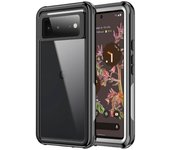 Google Pixel 6 Funda impermeable a prueba de golpes transparente resistente protectora, funda de cuerpo completo cubierta delgada para Pixel 6