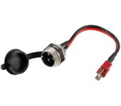 Interfaz de carga de scooter eléctrico Cable de alimentación Enchufe de puerto de toma de carga para Pro, estilo A Blackred