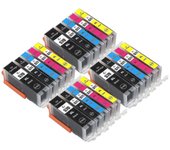 4 Juego de 5 cartuchos de tinta para reemplazar Canon PGI-570 y CLI-571 Compatible/no OEM de tintas Go (20 tintas)