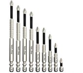 Juego de brocas magnéticas antideslizantes PH2 Juego de destornilladores eléctricos magnéticos antideslizantes para taladros eléctricos 9pcs