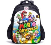 Heyone Super Cute Bros Backpack Impresión 3D Anime Dibujos Animados Mochila de Viaje Impermeable Ligera para Niños Niñas