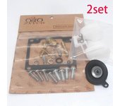 2set para XV750 Virago 1988-1997 XV 750 Kit de reparación de carburador de motocicleta flotador Diafragma de válvula