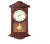 ohfruit Reloj de pared de la casa de muñecas Cosplay portátil Mini reloj colgante de madera vintage ligero Modelo Pantalla diaria  B