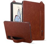 Wbtd Funda de cuero para tableta para Amazon Kindle 6 11th 2022 / 2024 Marrón