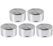 5 piezas perillas de la estufa de gas de metal 8 mm Cocina Rango de control Horno Perilla del quemador Perilla del interruptor de la placa de gas A...