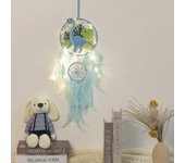 Dinosaur Dream Catchers para niños niñas, Dream Catcher Light Wall Decor Feather Wall Hanging Dino Dream Catcher Kids Gift