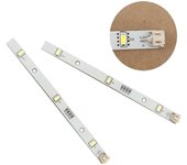 2x Led Strip Light para Rongsheng Hisense Logik Nevera Congeladores Mddz-162a 1629348
