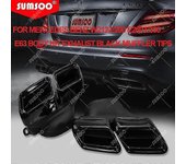 Seenlin 1 par de puntas de escape de automóvil de acero inoxidable 304 para Mercedes Benz W212 E200 E260 E300 E63 Kit de carrocería Puntas de silen...