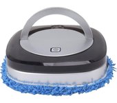 Robot de fregado automático de piso Robot de fregado con aspiradora de tanque de agua y robot de limpieza de fregona (negro) Plata