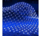 Led Net Mesh Fairy String Lights Outdoor Christmas Lights Garland Lamp Decor For Bushes Garden Party Xmas Tree Holiday Lighting azul EE.UU. 4.9Ft x...