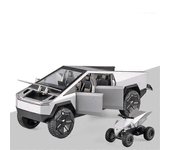 1:24 Tesla Cybertruck Camión de aleación Modelo de coche de juguete Diecasts Vehículos Pickup Decoración de automóviles de motocicleta Niños Juguet...