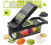 12 en 1 picador de verduras, cortadora de mandolina de servicio pesado Picador de patata Cebolla Picador de alimentos Picador de verduras con pelad...