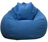Descuento 50% 2023 Nuevo extra grande Bean Bag Sillas Sofá Sofá Cubierta interior Tumbona perezosa para adultos Niñossin relleno Azul