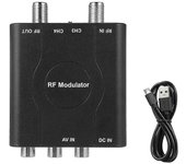 Convertidor de modulador de RF Av a RF M61a Av a Rf Ch3 / ch4 canales Adaptador de entrada de video para convertidor de demodulador Vhf