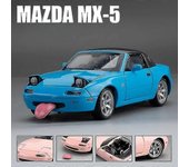 1/32 Mazda Mx-5 Miniatura Diecast Mx5 Roadster Modelo de Coche de Juguete Luz de Sonido Puertas Abbatibles Colección Regalo Para Niños Niño Niño Azul