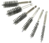 Zhiyi 6pcs Gun Brush Pipe Dredge Cleaning Wire Brush - Juego de cepillos de acero inoxidable