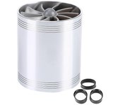Admisión de aire del coche Turbonator Turbina de doble ventilador Super Charger Ahorro de combustible de gas Turbo Plata