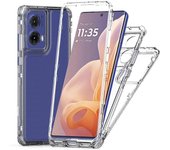 Para funda Motorola Moto G85 5G / S50 Neo 5G Funda de teléfono transparente acrílica + TPU antiarañazos