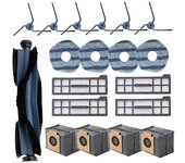 Piezas de repuesto para el kit de accesorios de la aspiradora X10 Pro Omni Cepillo lateral principal Filtro Hepa Paño de fregona Bolsas para el pol...