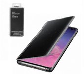 Funda oficial genuina Galaxy S10 + Plus Clear View Case Flip Cover - Negro