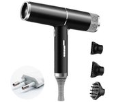 Icetek Secador de pelo iónico negativo, secador de pelo profesional 2000w con iones difusores compatible con secado rápido secador de pelo rápido c...