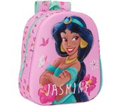 Bolso niño 3D Princesa Disney Jazmín Rosa 27 x 33 x 10 cm