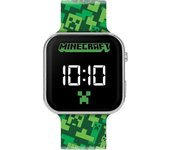 Peers Hardy - Reloj Led Estampado de Minecraft Correa Verde Merch