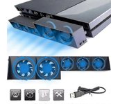 Ventilador de enfriamiento Ps4, enfriador externo USB 5 ventiladores turbo control de temperatura ventiladores de enfriamiento para consola de jueg...