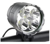 Luces de bicicleta, 6000 lúmenes 5 Led luz de bicicleta, luz frontal de bicicleta de montaña impermeable con batería recargable, 3 modos luces de b...