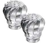 2 piezas de 110 mm ventilador de techo sin energía turbinas eólicas ventilación de aire del ático para casas fábrica granja del ático le Plata