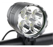 Luces de bicicleta, 6000 lúmenes 5 Led luz de bicicleta, luz frontal de bicicleta de montaña impermeable con batería recargable, 3 modos luces de b...