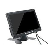 Mini TV 7 pulgadas HD Monitor 800X480 Pantallas LCD portátiles para coche en DVD/CMMB Dos entradas para turismos negro