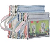 Paquete de 10 bolsas de malla con cremallera de doble capa de colores, juegos de bloques de construcción, almacenamiento y organización de juguetes...