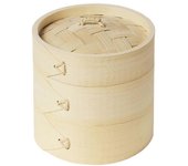 Cesta vaporera de bambú multifuncional para bollo de bola de masa-verduras Xiao Long-Bao Medium
