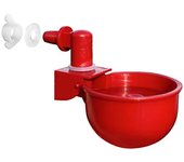 RentACoop Pack de 4 - Kit de bebedero automático de taza de agua para pollo para aves de corral