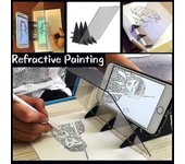 yougangportable Proyector de dibujo óptico Pintura Tablero de calco Tablero de dibujo Negro fresco
