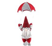 Figura de gnomo Paracaidismo Gnomo Muñeca en la mesa Estante Paracaídas de escritorio Tomte Peluche Gnomo Regalos Th Rojo