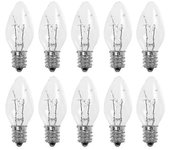 Bebetter 10pcs Bombillas de repuesto para el hogar Bombillas C7 Bombillas E12 para lámparas de velas de ventana eléctricas-bebetter